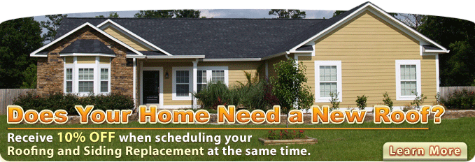 10% OFF Roofing and Siding Replacement. Find Out More.